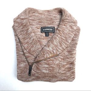Express- shawl neck zip up pullover.
